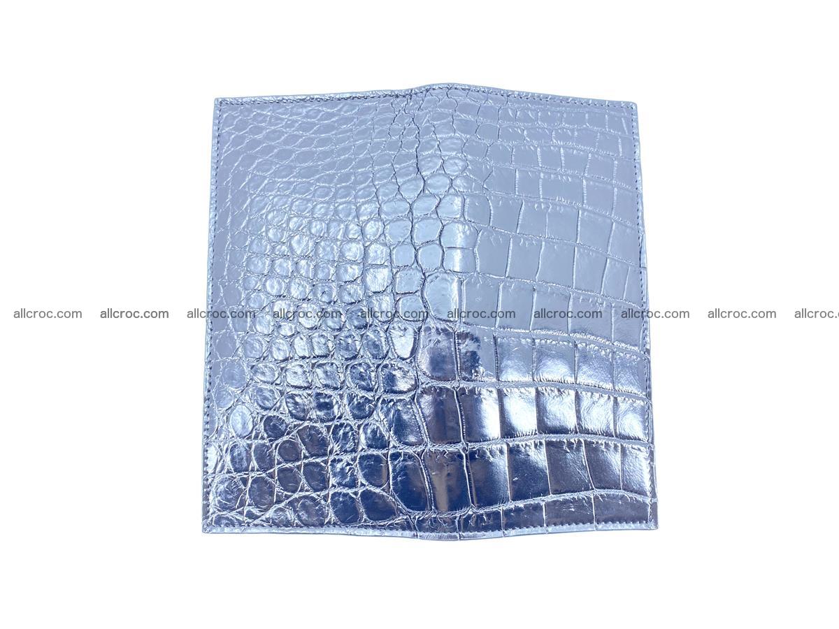 Crocodile skin long wallet bifold Siamese crocodile leather wallet 486 Foto 11