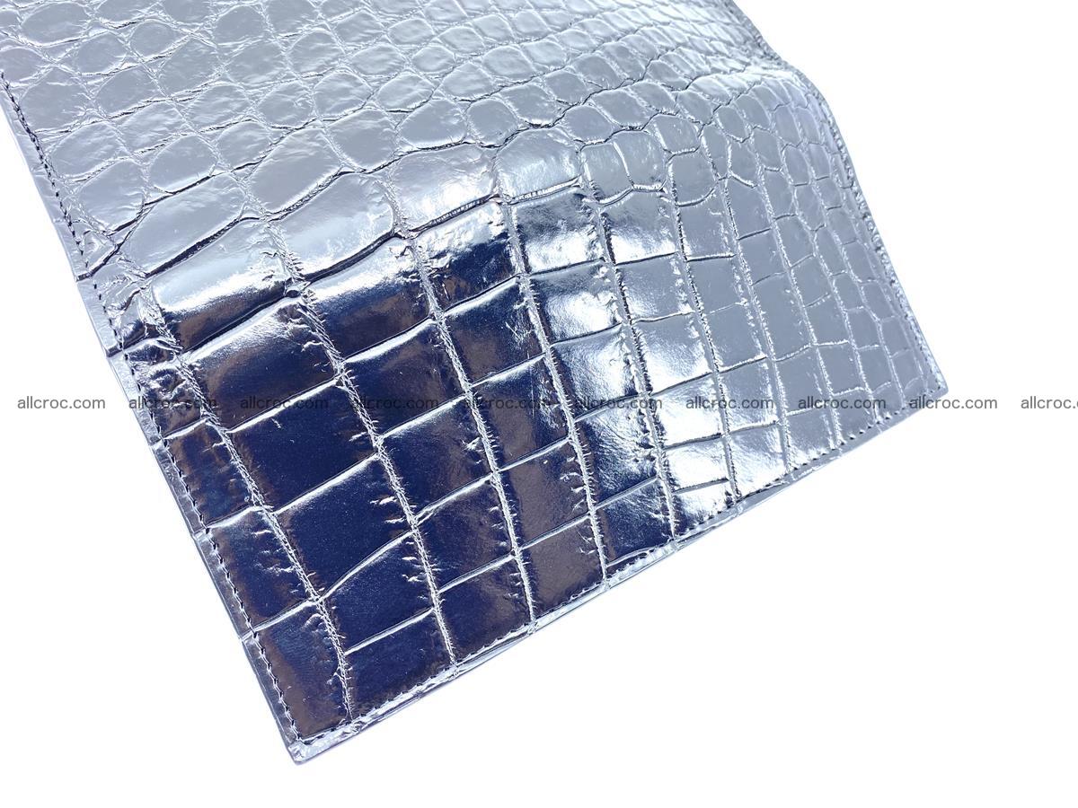 Crocodile skin long wallet bifold Siamese crocodile leather wallet 486 Foto 9