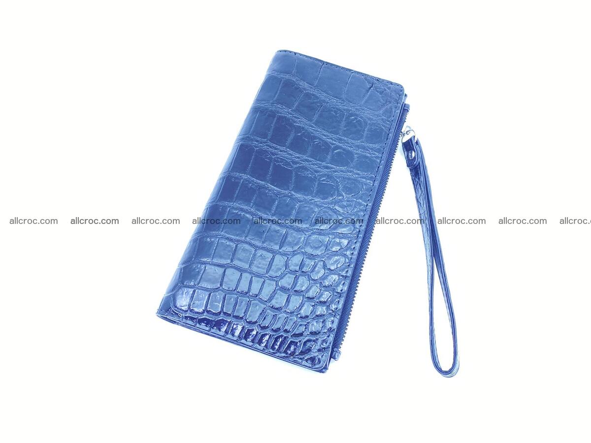 Crocodile skin long wallet black color 1643 Foto 0