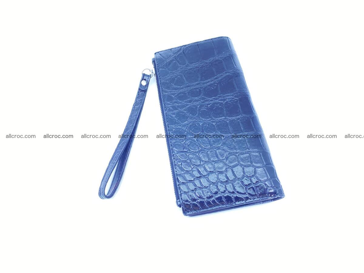 Crocodile skin long wallet black color 1643 Foto 1