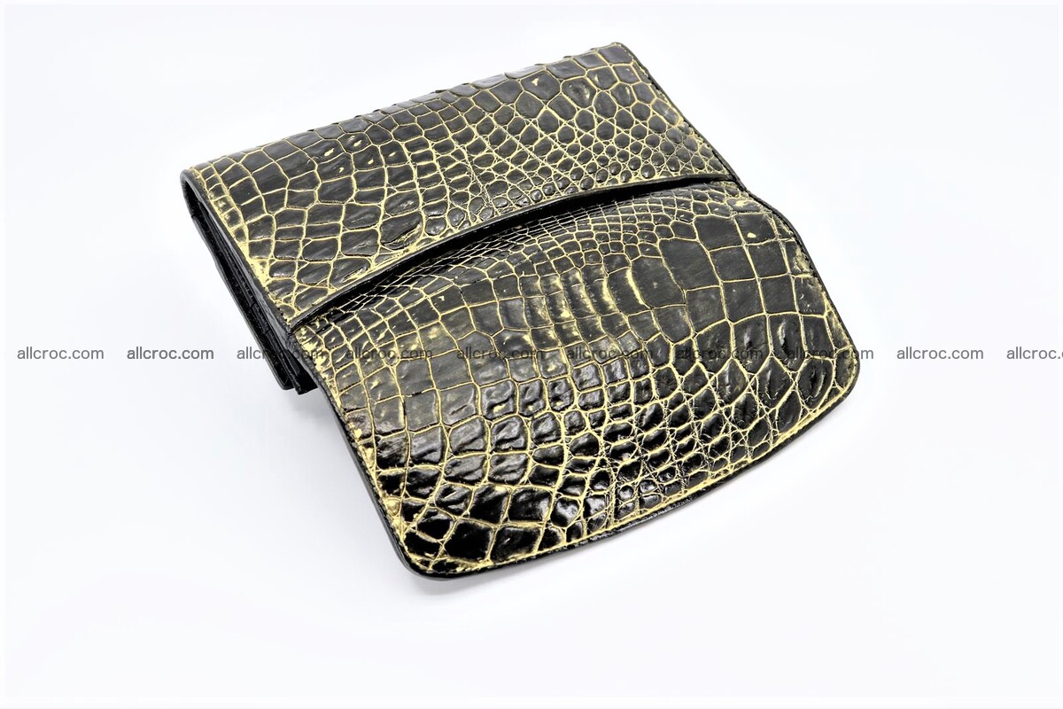 Crocodile skin long wallet trifold 1293 Foto 7