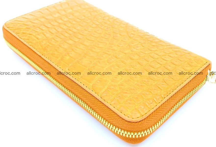 Crocodile skin long zip wallet 1310