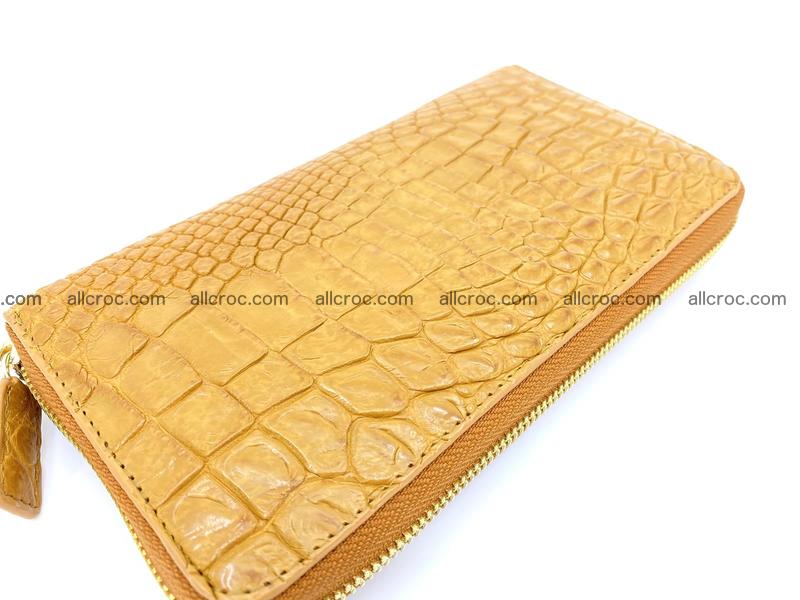 Crocodile skin long zip wallet 1310