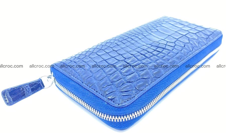 Crocodile skin long zip wallet 1309