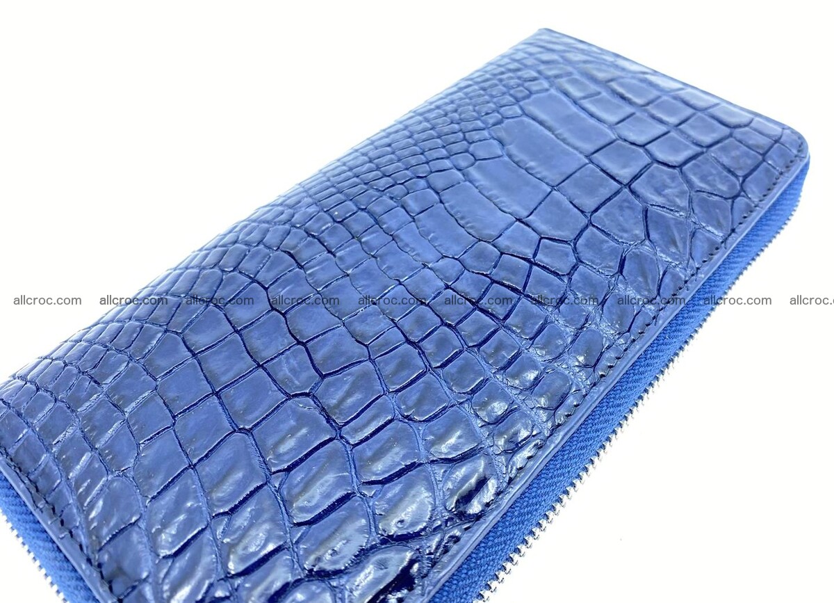 Crocodile skin long zip wallet 1309 Foto 3