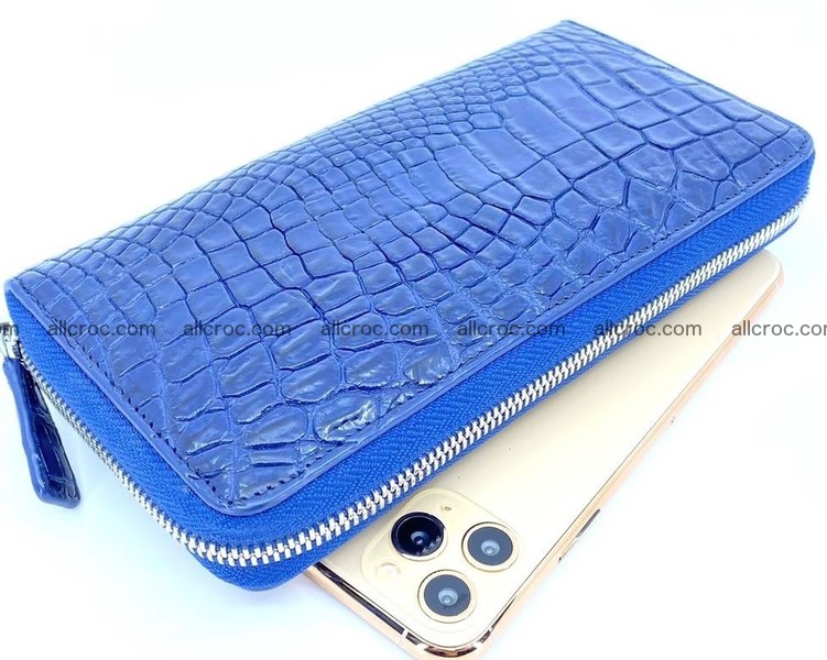 Crocodile skin long zip wallet 1309