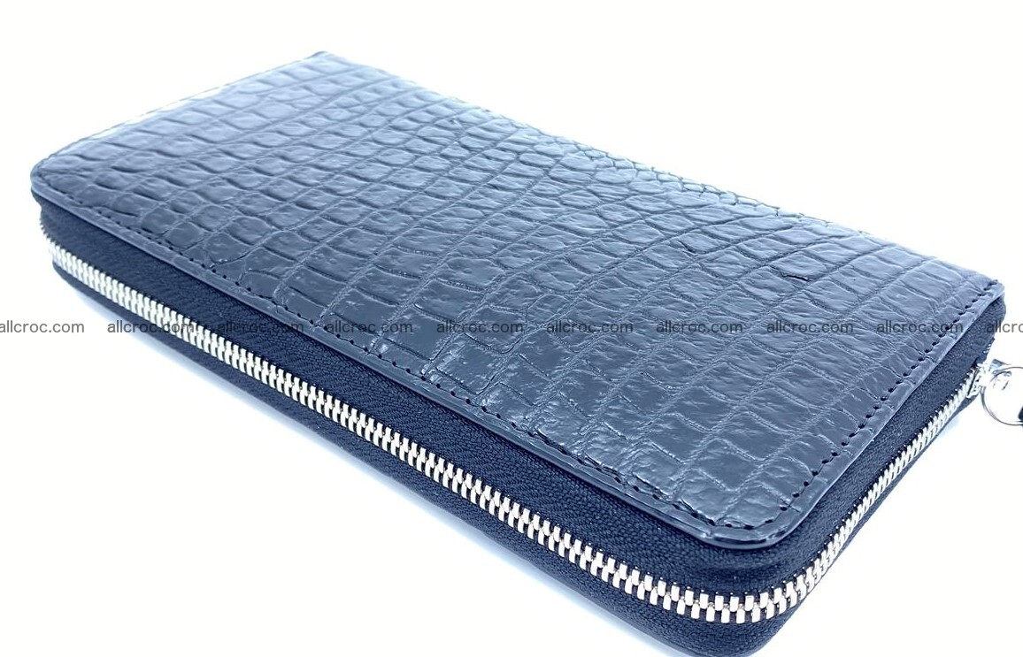 Crocodile skin long zip wallet 1312 Foto 3