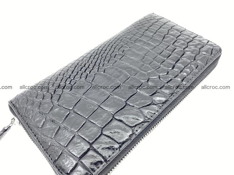 Crocodile skin long zip wallet 1312