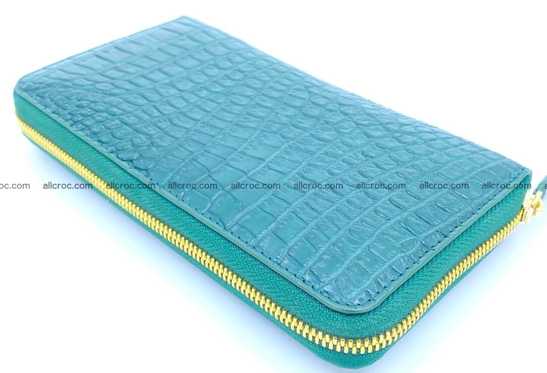 Crocodile skin long zip wallet 1311 Foto 3