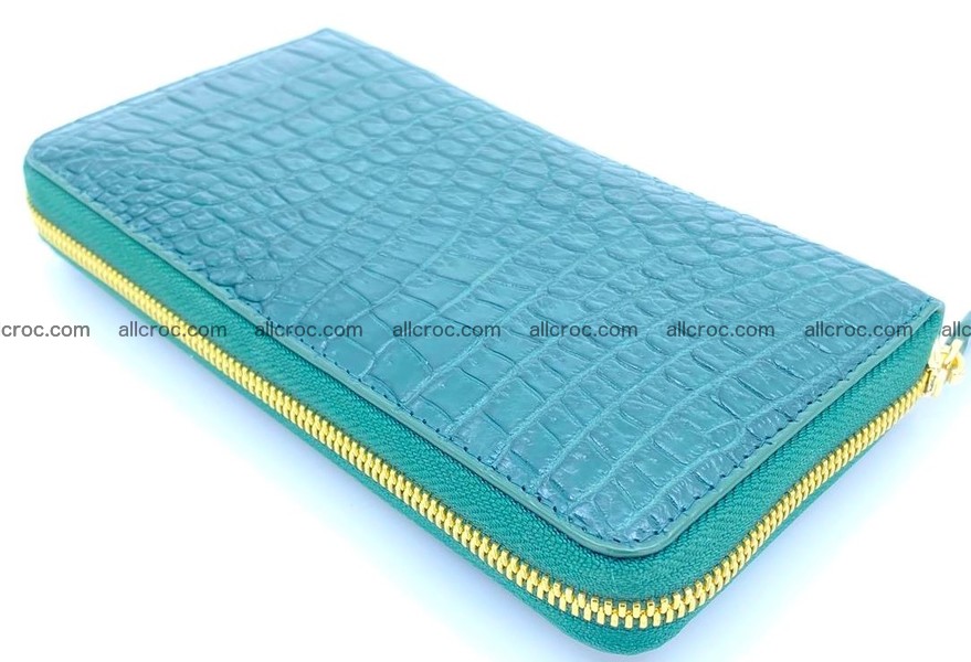 Crocodile skin long zip wallet 1311