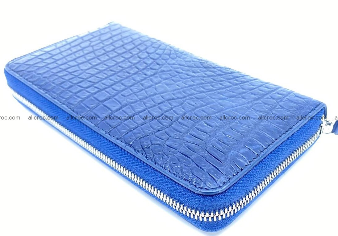 Crocodile skin long zip wallet 1314 Foto 3