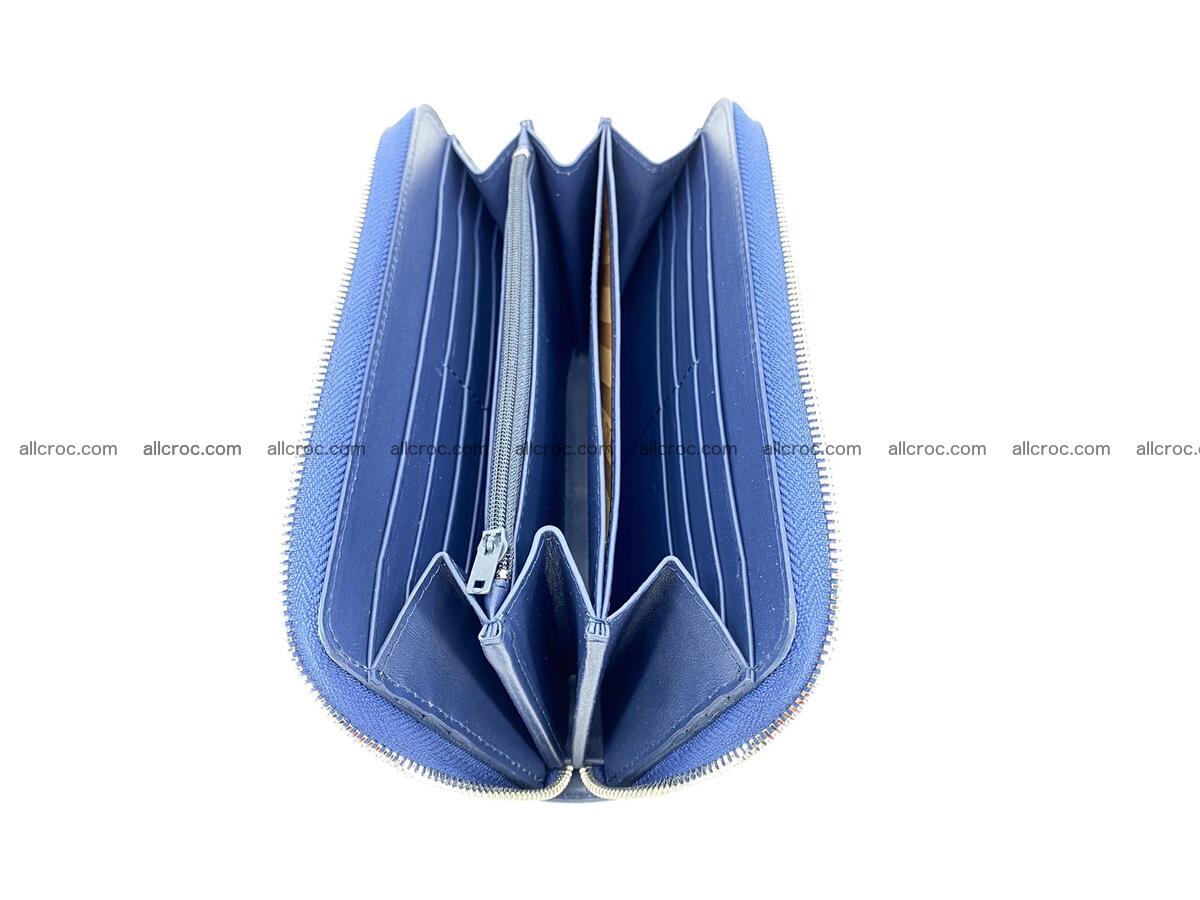 Crocodile skin long zip wallet 1314 Foto 4