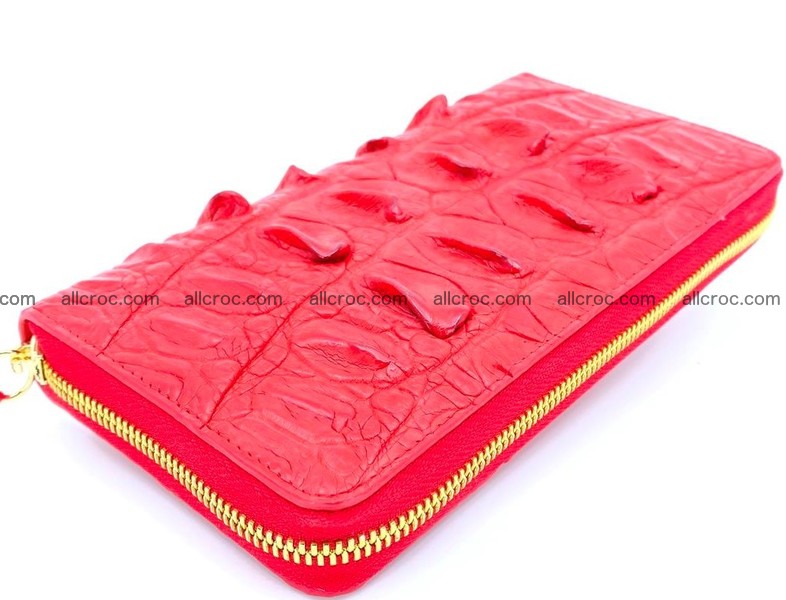 Crocodile skin long zip wallet 1315