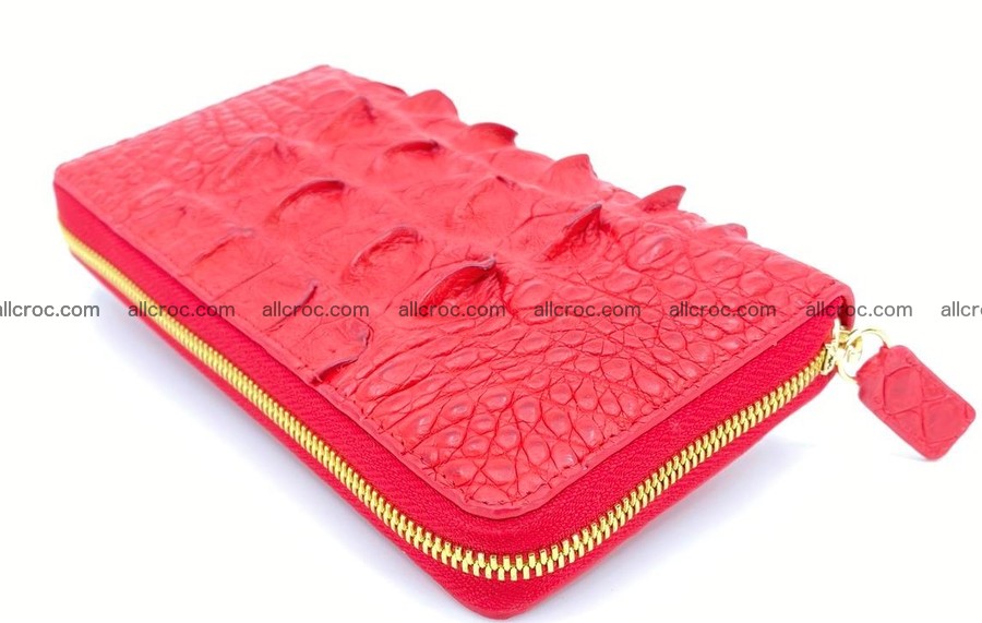 Crocodile skin long zip wallet 1315