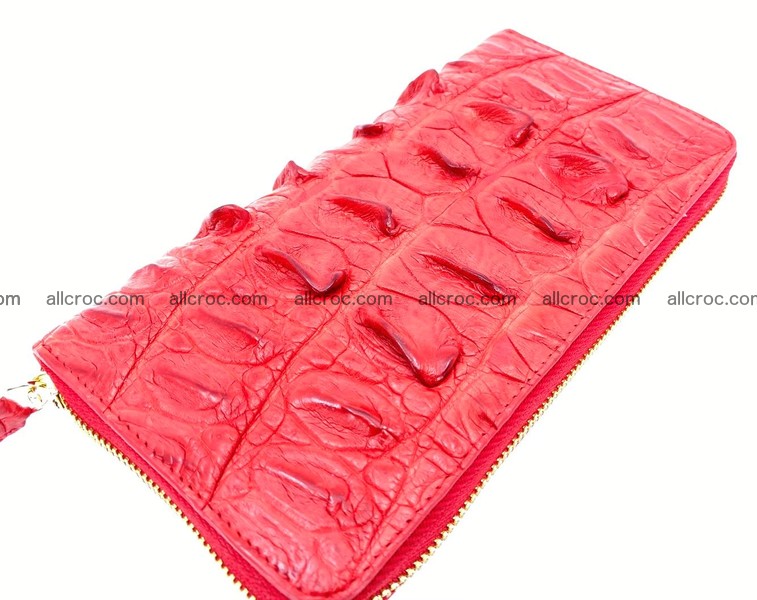 Crocodile skin long zip wallet 1315