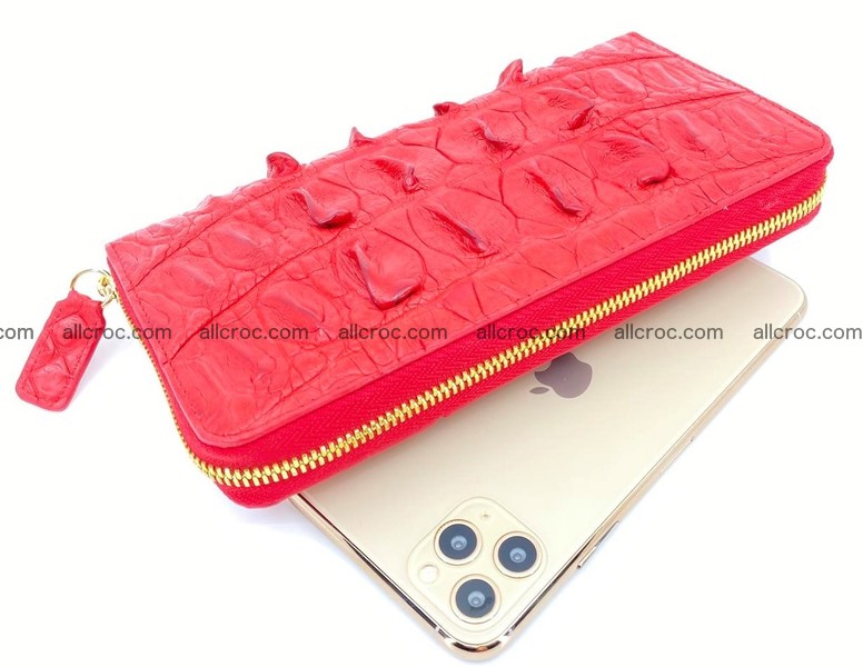 Crocodile skin long zip wallet 1315