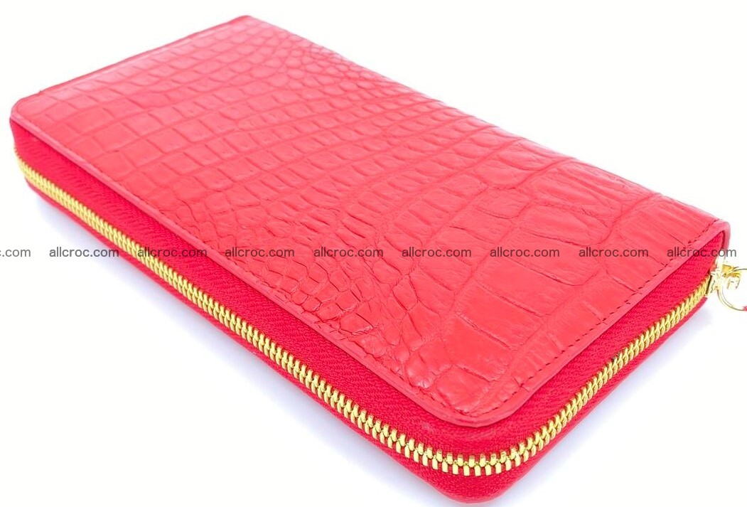 Crocodile skin long zip wallet 1313 Foto 3