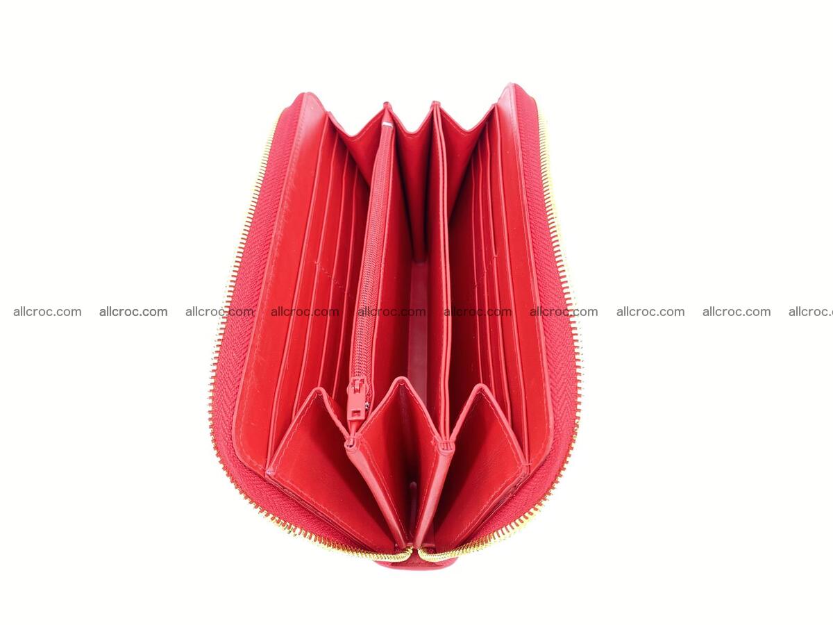 Crocodile skin long zip wallet 1315 Foto 7