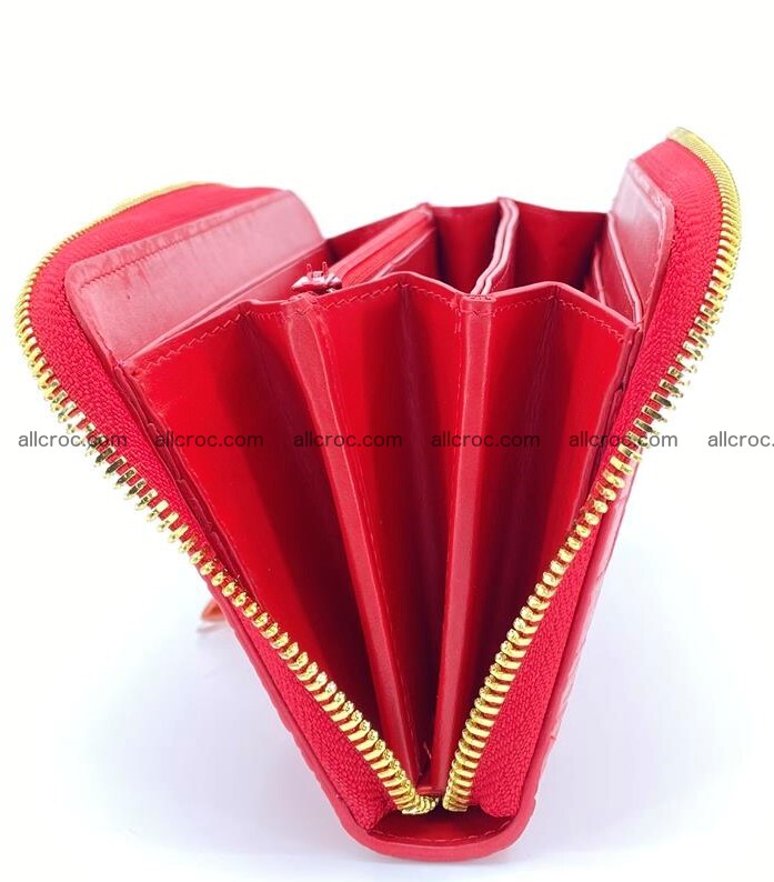 Crocodile skin long zip wallet 1313 Foto 5