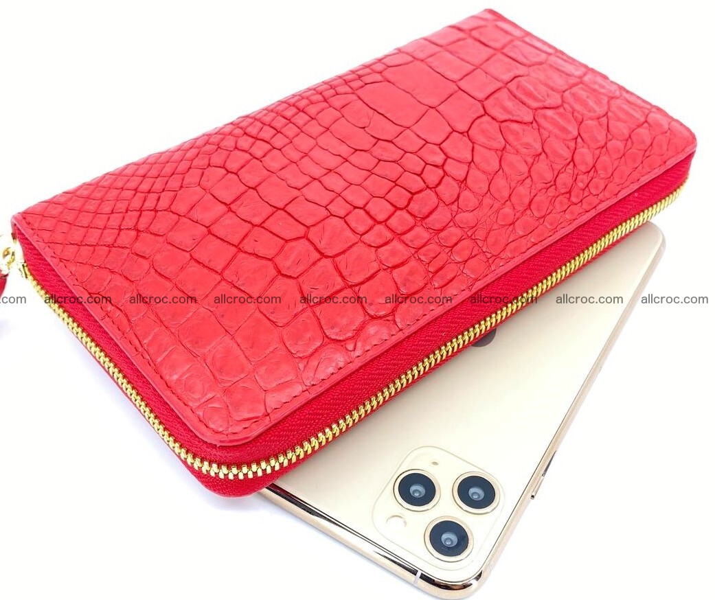 Crocodile skin long zip wallet 1313 Foto 0