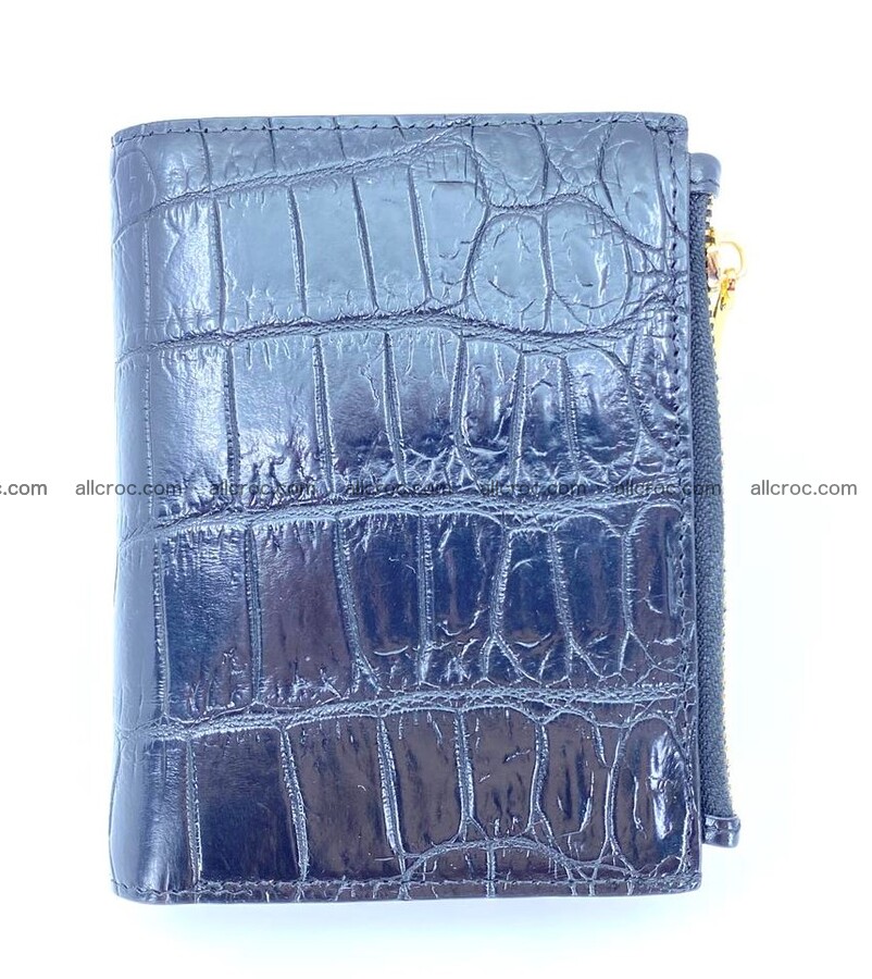Crocodile skin vertical wallet HK 2 zip 1316 Foto 1