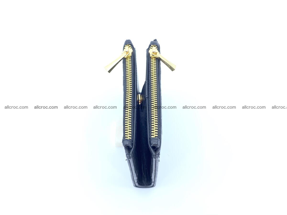 Crocodile skin vertical wallet HK 2 zip 1316 Foto 4