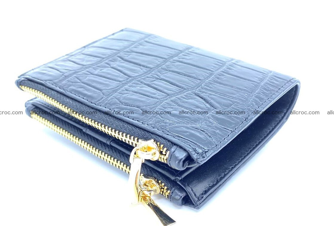 Crocodile skin vertical wallet HK 2 zip 1316 Foto 0