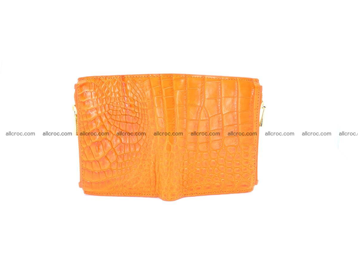 Crocodile skin vertical wallet HK 2 zip 1049 Foto 2