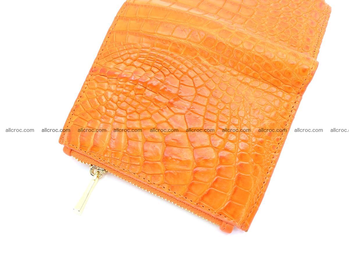 Crocodile skin vertical wallet HK 2 zip 1049 Foto 3