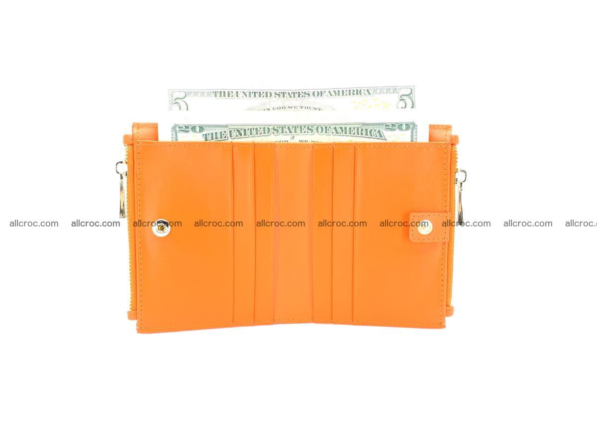 Crocodile skin vertical wallet HK 2 zip 1049 Foto 5