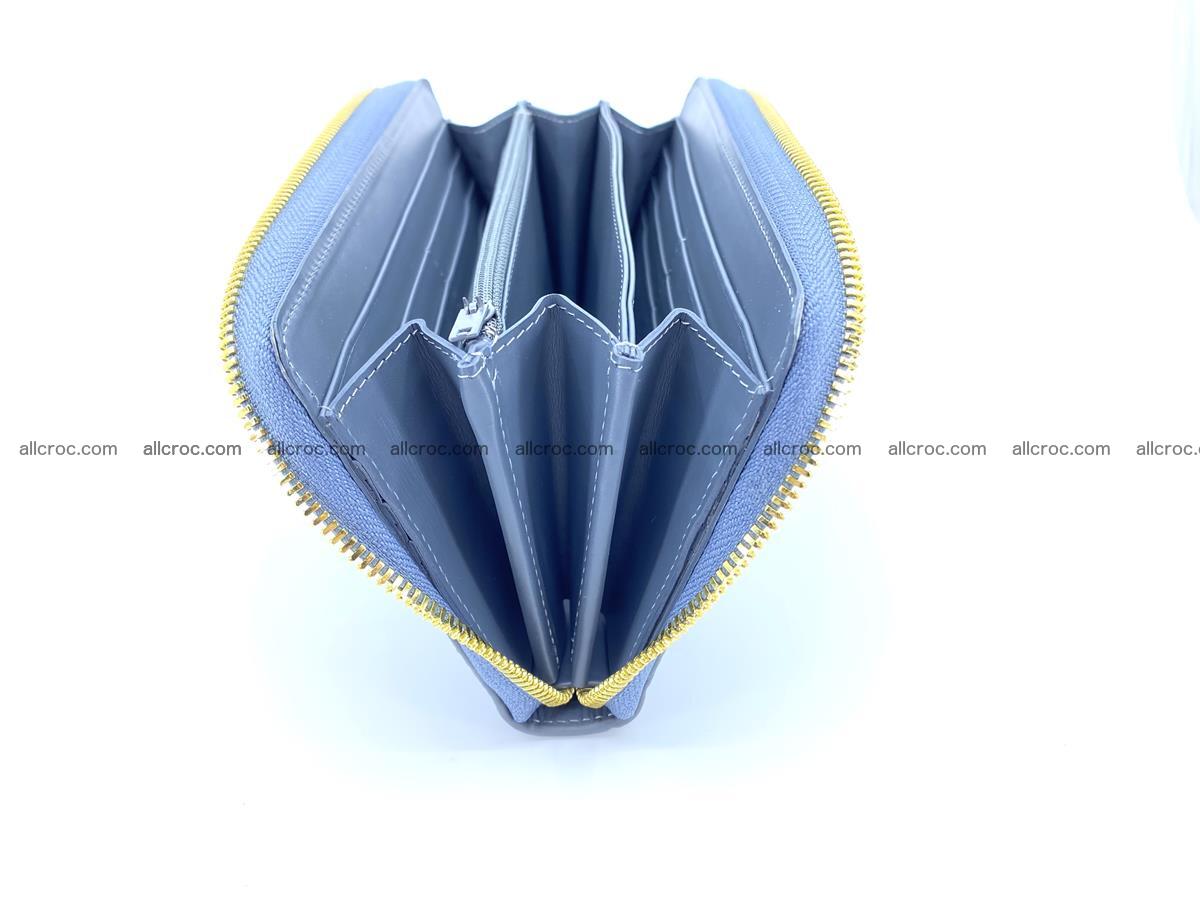Crocodile skin wallet 1 zip M-size 1372 Foto 4