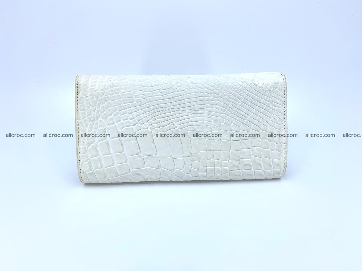 Crocodile skin wallet, long wallet trifold for women 519 Foto 1