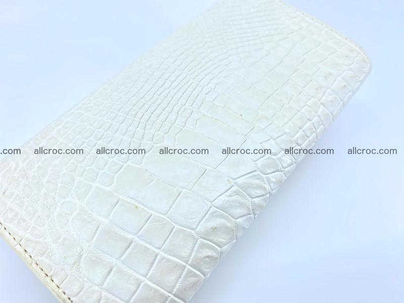 Crocodile skin wallet, long wallet trifold for women 519