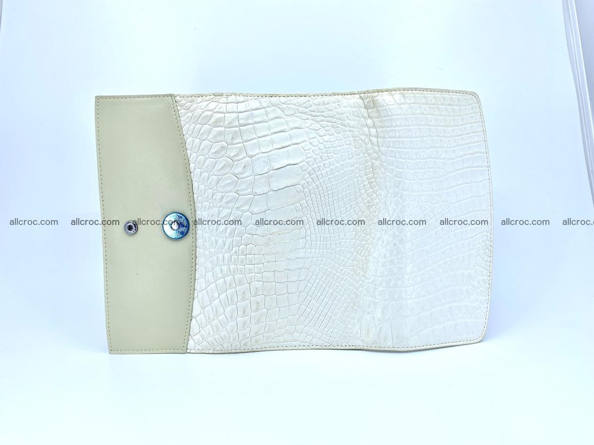 Crocodile skin wallet, long wallet trifold for women 519 Foto 7