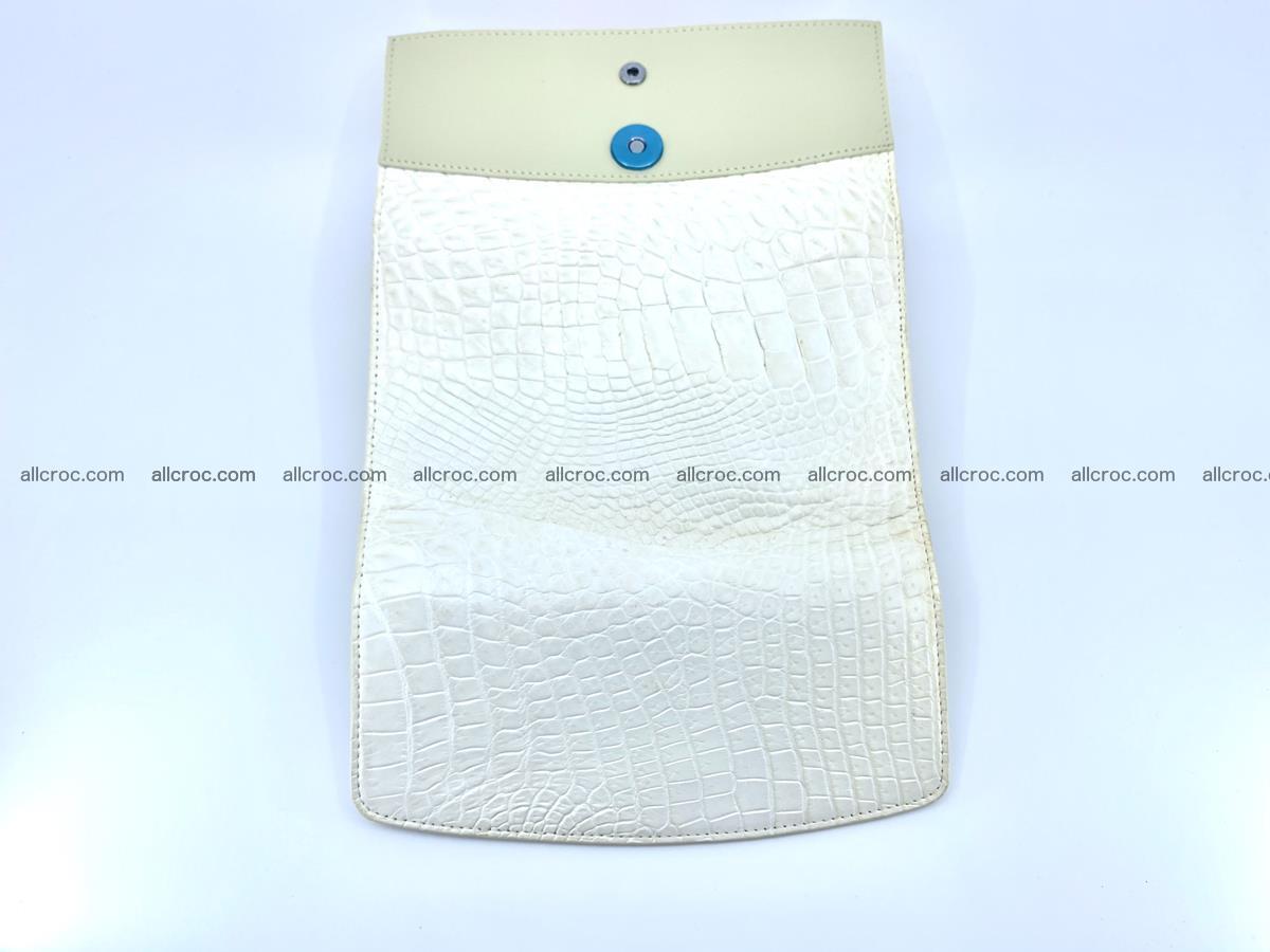Crocodile skin wallet, long wallet trifold for women 519 Foto 8