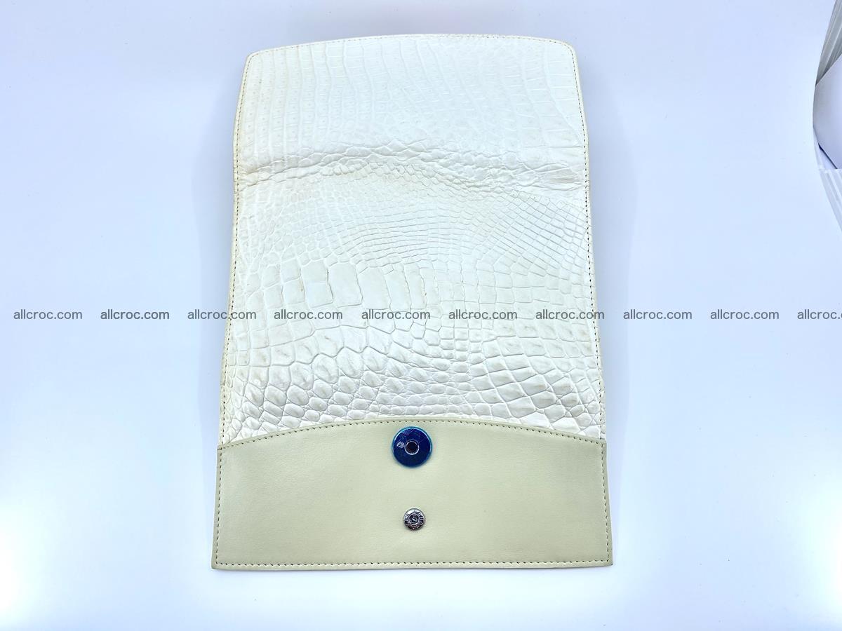 Crocodile skin wallet, long wallet trifold for women 519 Foto 9