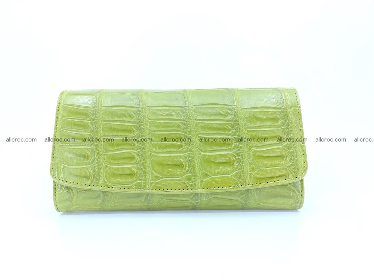 Crocodile skin wallet, long wallet trifold for women 518 Foto 0