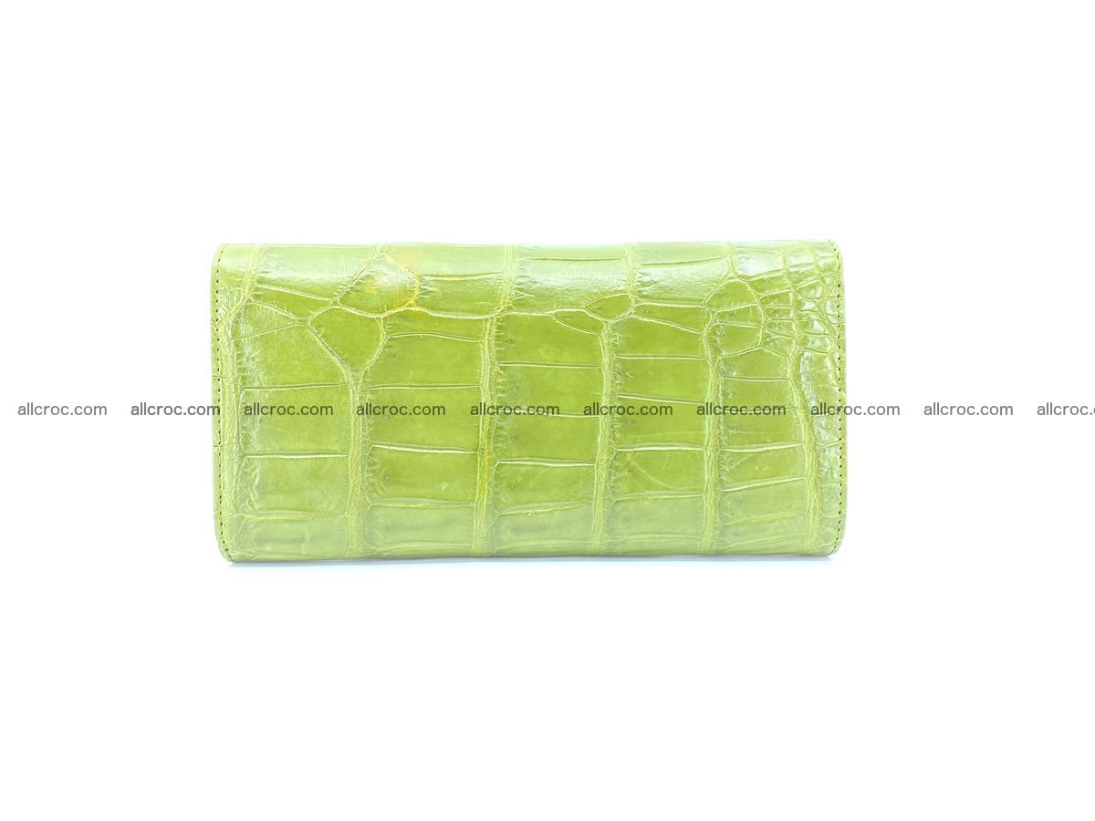 Crocodile skin wallet, long wallet trifold for women 518 Foto 1