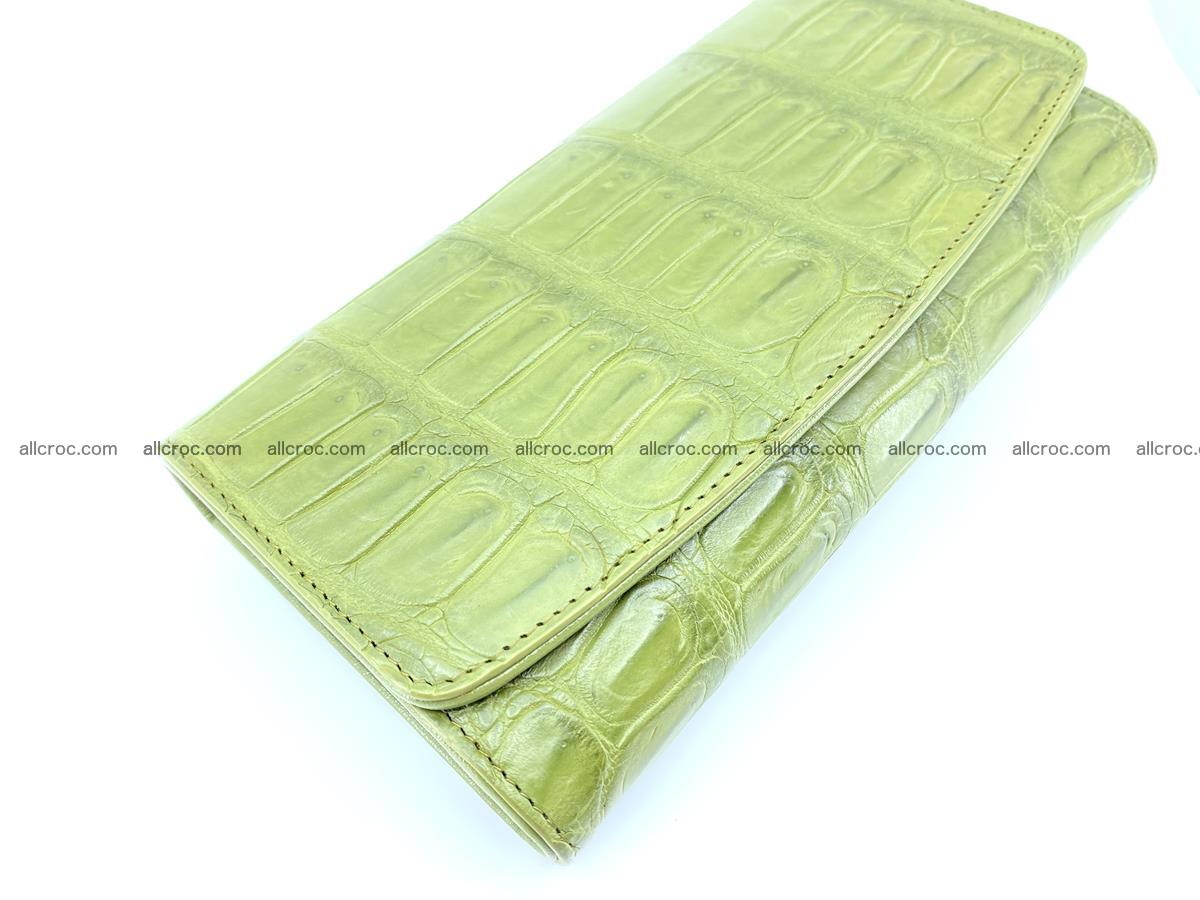 Crocodile skin wallet, long wallet trifold for women 518 Foto 2