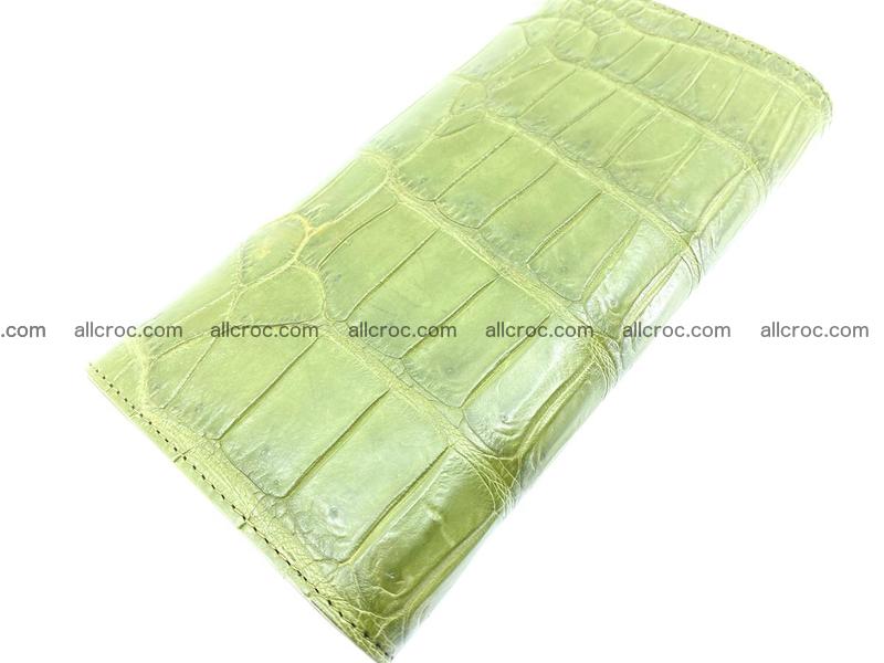 Crocodile skin wallet, long wallet trifold for women 518