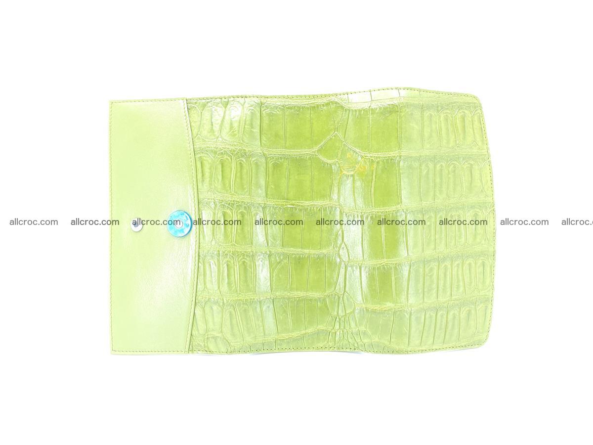 Crocodile skin wallet, long wallet trifold for women 518 Foto 7