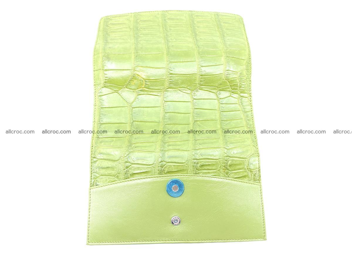 Crocodile skin wallet, long wallet trifold for women 518 Foto 9