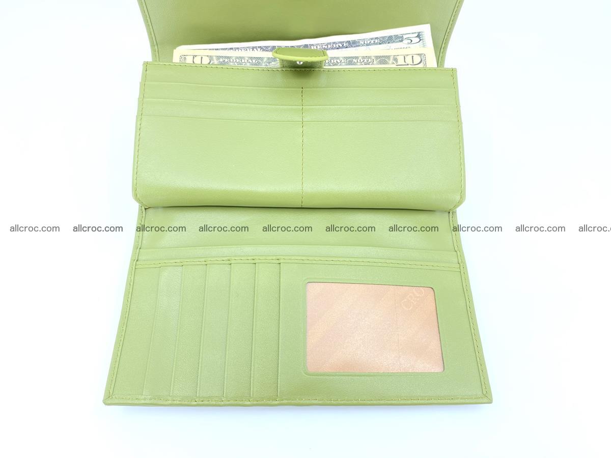 Crocodile skin wallet, long wallet trifold for women 518 Foto 4