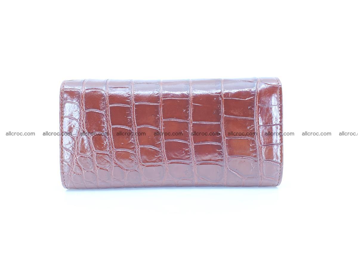 Crocodile skin wallet, long wallet trifold for women 517 Foto 1