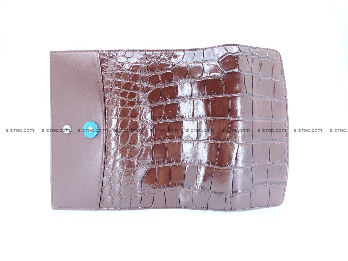 Crocodile skin wallet, long wallet trifold for women 517 Foto 7