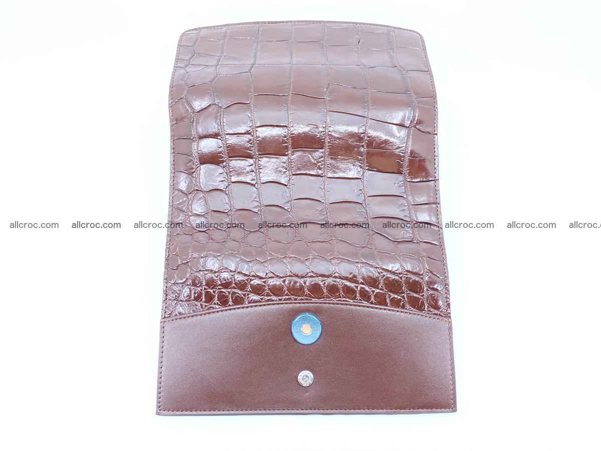 Crocodile skin wallet, long wallet trifold for women 517 Foto 8