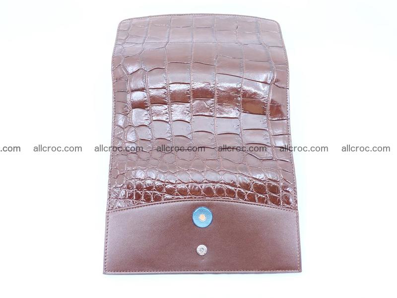 Crocodile skin wallet, long wallet trifold for women 517