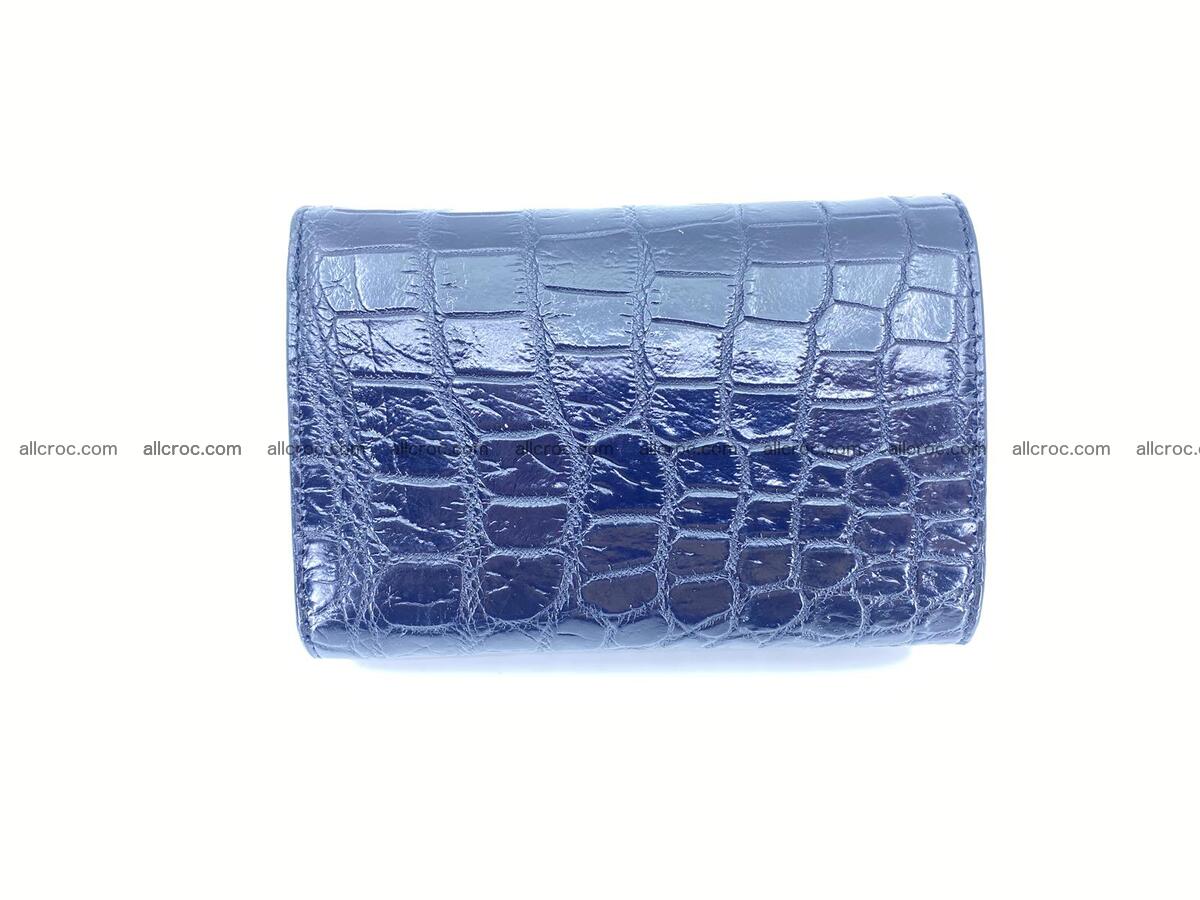 Crocodile skin wallet trifold black color 1632 Foto 1
