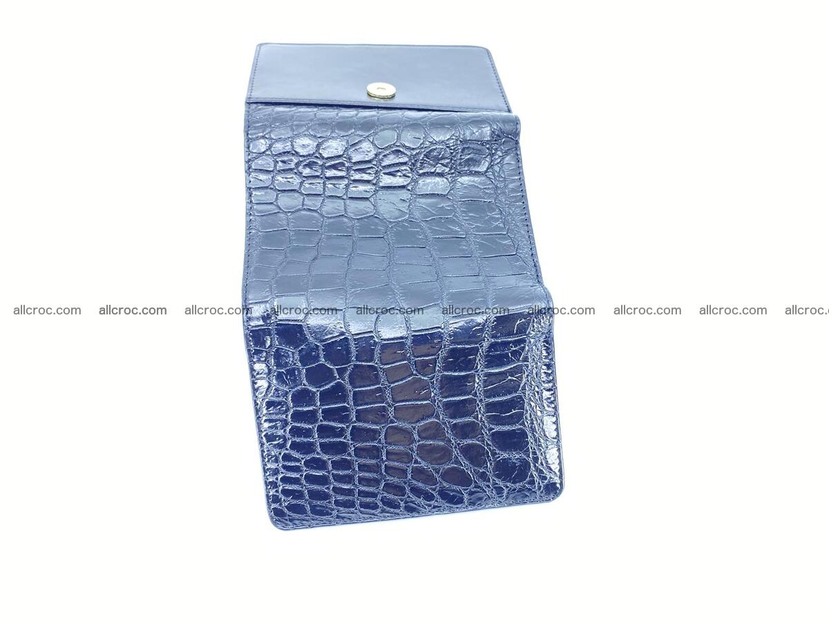 Crocodile skin wallet trifold black color 1632 Foto 2