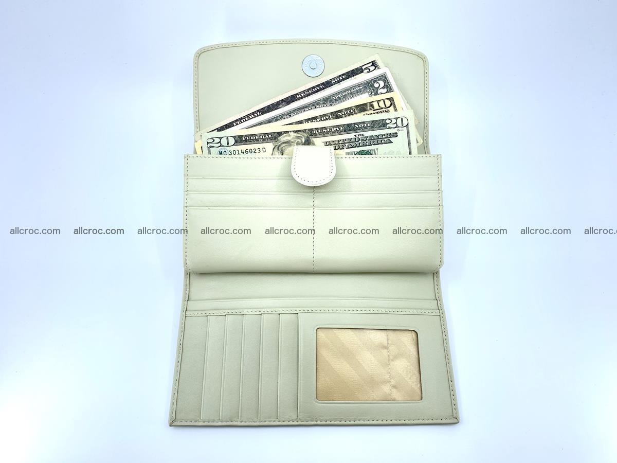 Crocodile skin wallet trifold for women 515 Foto 5